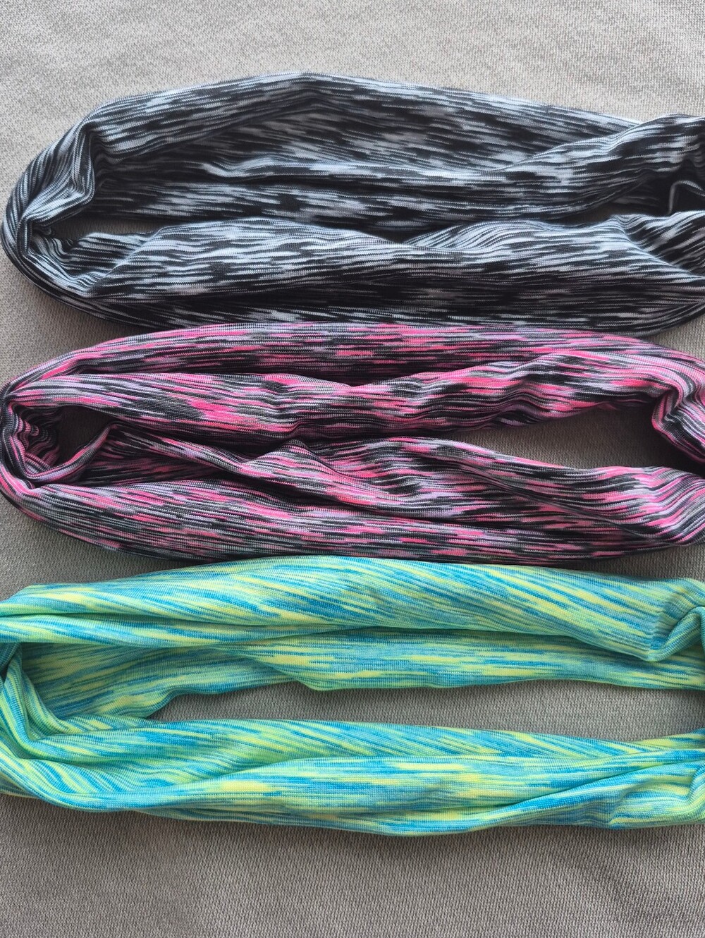 Activewear Headbands - Black, Pink, Lime/Blue -